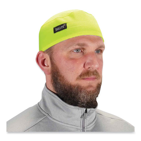 Chill-its 6630 High-performance Terry Cloth Skull Cap, Polyester, One Size Fits Most, Lime