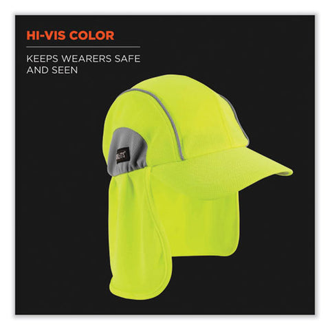 Chill-its 6650 High-performance Hat Plus Neck Shade, Polyester, One Size Fits Most, Lime