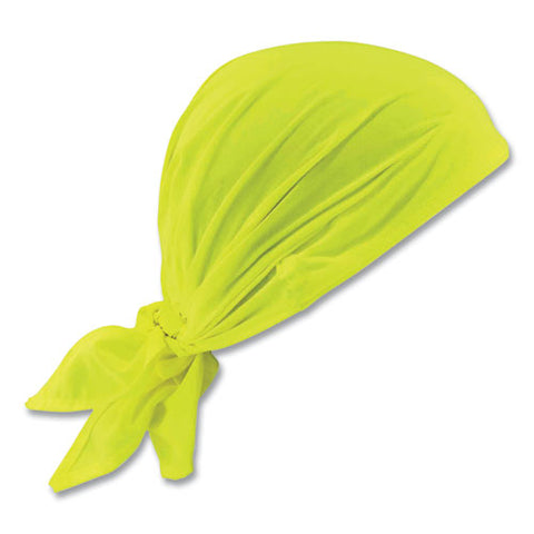 Chill-its 6710ct Cooling Pva Tie Bandana Triangle Hat, One Size Fits Most, Lime