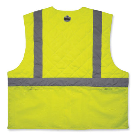 Chill-its 6668 Class 2 Hi-vis Safety Cooling Vest, Polymer, Small, Lime