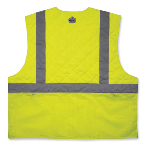 Chill-its 6668 Class 2 Hi-vis Safety Cooling Vest, Polymer, X-large, Lime