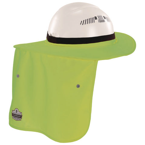 Chill-its 6661 Universal Hard Hat Brim With Neck Shade, Lime