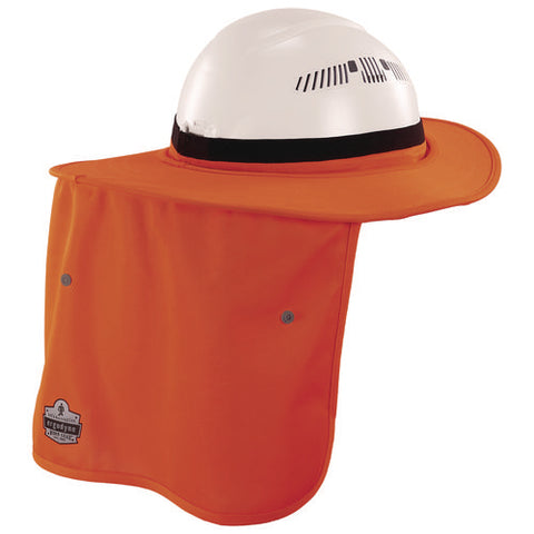 Chill-its 6661 Universal Hard Hat Brim With Neck Shade, Orange