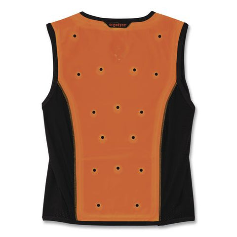 Chill-its 6685 Premium Dry Evaporative Cooling Vest With Zipper, Polyester/polyurethane, 4x-large, Orange