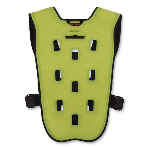 Chill-its 6684 Dry Evaporative Cooling Vest - Elastic Waist, Polyester/polyurethane, X-small, Lime