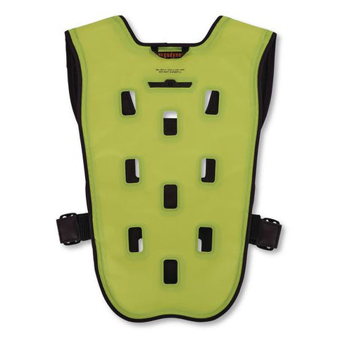 Chill-its 6684 Dry Evaporative Cooling Vest - Elastic Waist, Polyester/polyurethane, Small/medium, Lime
