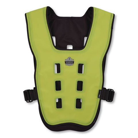 Chill-its 6684 Dry Evaporative Cooling Vest - Elastic Waist, Polyester/polyurethane, Small/medium, Lime