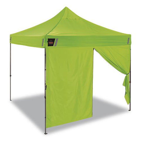 Shax 6196 Pop-up Tent Sidewall With Zippered Door, 10 Ft X10 Ft, Polyester, Lime