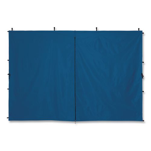 Shax 6196 Pop-up Tent Sidewall With Zippered Door, 10 Ft X10 Ft, Polyester, Blue