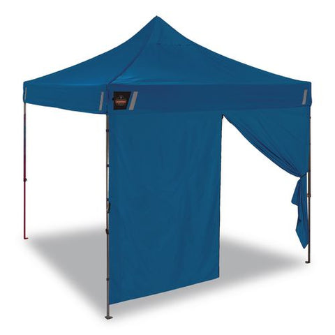 Shax 6196 Pop-up Tent Sidewall With Zippered Door, 10 Ft X10 Ft, Polyester, Blue