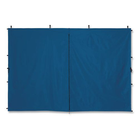 Shax 6196 Pop-up Tent Sidewall With Zippered Door, 10 Ft X10 Ft, Polyester, Blue