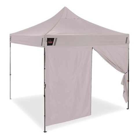 Shax 6196 Pop-up Tent Sidewall With Zippered Door, 10 Ft X10 Ft, Polyester, White