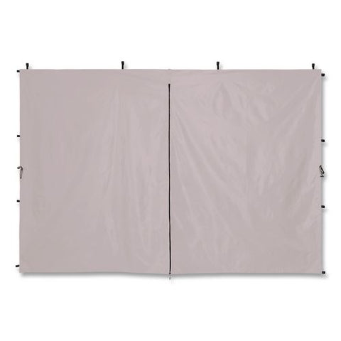 Shax 6196 Pop-up Tent Sidewall With Zippered Door, 10 Ft X10 Ft, Polyester, White