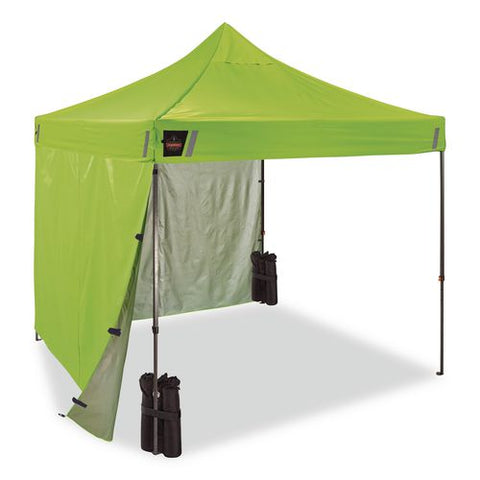Shax 6055 Heavy-duty Pop-up Tent Kit - Solid Sidewalls, Single Skin,10 Ft X 10 Ft, Polyester/steel, Lime