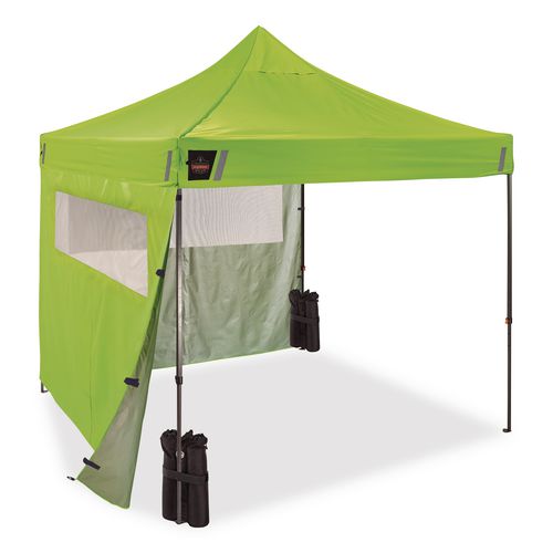 Shax 6056 Heavy-duty Pop-up Tent Kit - Mesh Windows, Single Skin, 10 Ft X 10 Ft, Polyester/ Steel, Lime