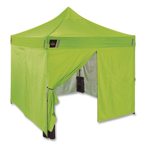 Shax 6057 Heavy-duty Pop-up Tent Enclosed Kit, Single Skin, 10 Ft X 10 Ft, Polyester/steel, Lime