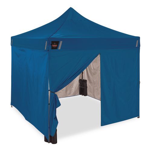 Shax 6057 Heavy-duty Pop-up Tent Enclosed Kit, Single Skin, 10 Ft X 10 Ft, Polyester/steel, Blue