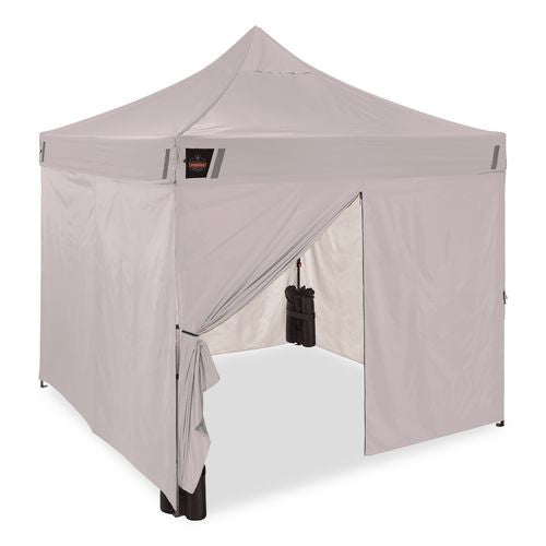 Shax 6057 Heavy-duty Pop-up Tent Enclosed Kit, Single Skin, 10 Ft X 10 Ft, Polyester/steel, White