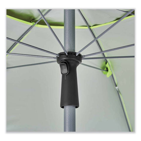 Shax 6100 Lightweight Work Umbrella, 90" Span, 92.4" Long, Lime Canopy