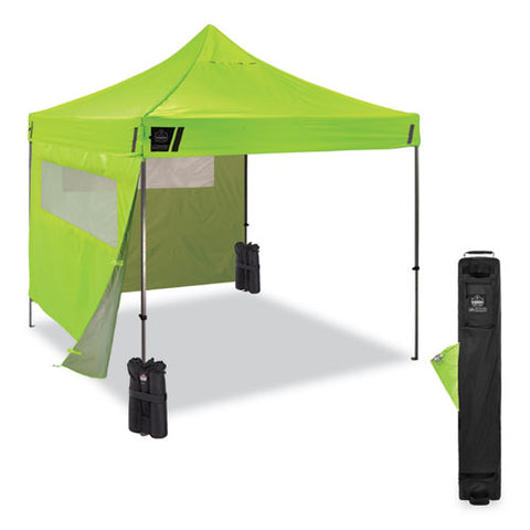 Shax 6052 Heavy-duty Tent Kit + Mesh Windows, Single Skin, 10 Ft X 10 Ft, Polyester/steel, Lime