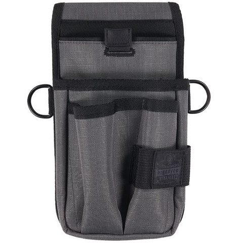 Arsenal 5569 Belt Clip Tool Pouch With Device Holster, 4 Compartments, 5 X 2 X 8.5, Polyester, Gray