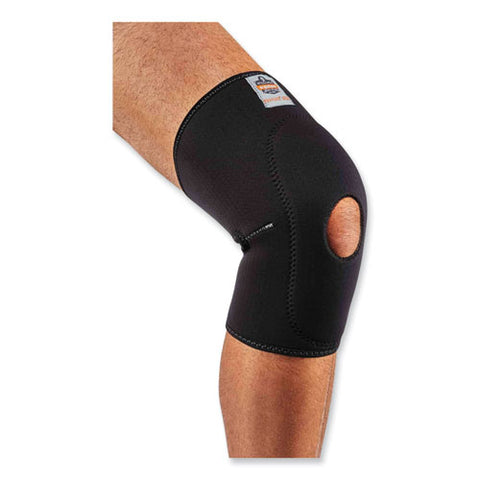 Proflex 615 Open Patella Anterior Pad Knee Sleeve, Small, Black