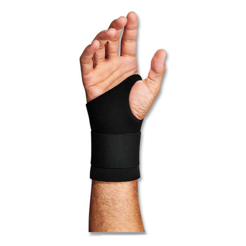 Proflex 670 Ambidextrous Single Strap Wrist Support, Small, Fits Left Hand/right Hand, Black