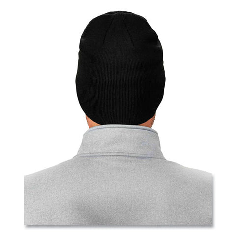 N-ferno 6812 Rib Knit Beanie, One Size Fits Most, Black