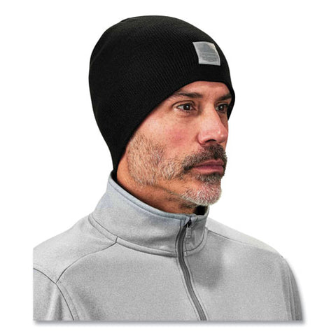 N-ferno 6812 Rib Knit Beanie, One Size Fits Most, Black