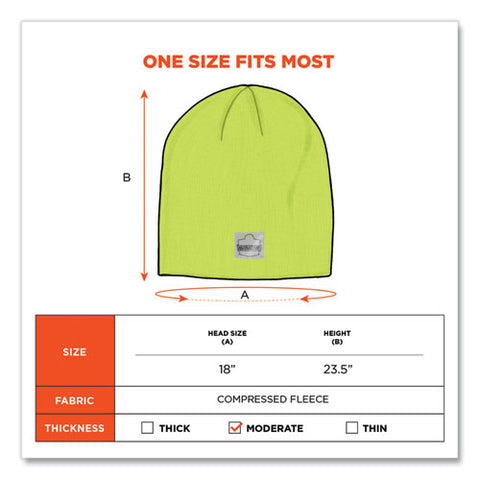 N-ferno 6812 Rib Knit Beanie, One Size Fits Most, Lime