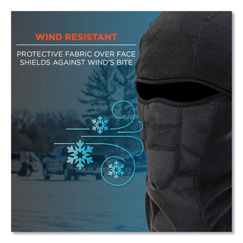 N-ferno 6823 Hinged Balaclava Face Mask, Fleece, One Size Fits Most, Black