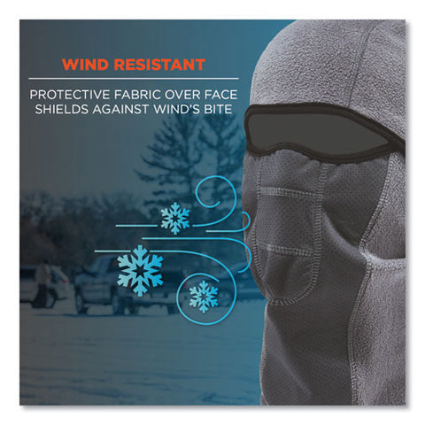 N-ferno 6823 Hinged Balaclava Face Mask, Fleece, One Size Fits Most, Gray
