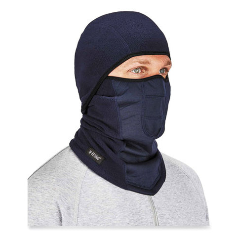 N-ferno 6823 Hinged Balaclava Face Mask, Fleece, One Size Fits Most, Navy