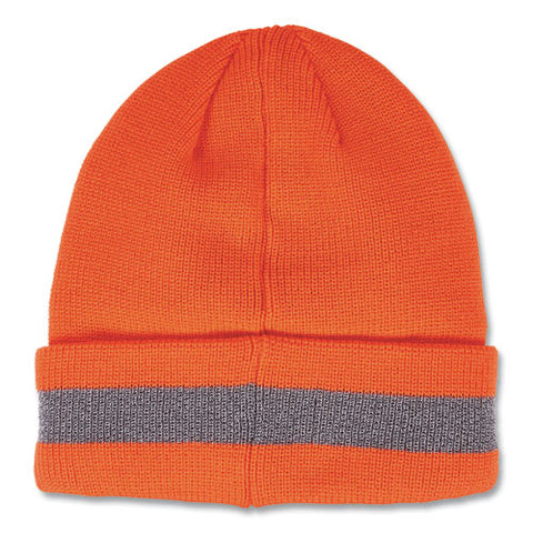 N-ferno 6803 Reflective Rib Knit Winter Hat, One Size Fits Most, Orange