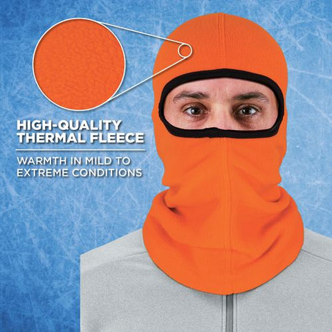 N-ferno 6821 Fleece Balaclava Face Mask, One Size Fits Most, Orange