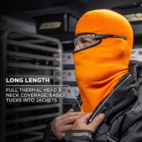 N-ferno 6821 Fleece Balaclava Face Mask, One Size Fits Most, Orange