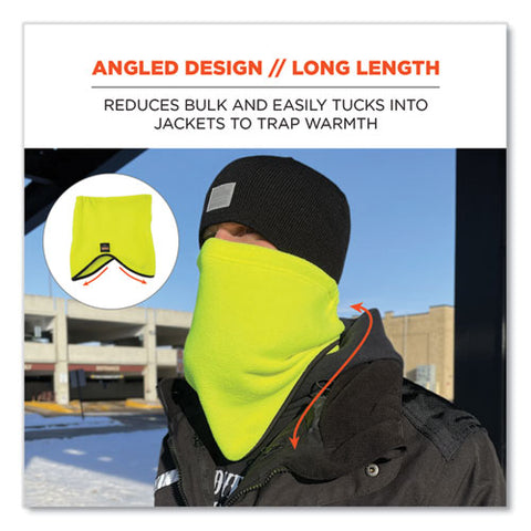 N-ferno 6960 Fleece Neck Gaiter, Fleece, One Size Fits Most, Hi-vis Lime