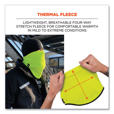 N-ferno 6960 Fleece Neck Gaiter, Fleece, One Size Fits Most, Hi-vis Lime