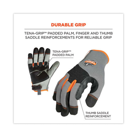 Proflex 710 Heavy-duty Mechanics Gloves, Gray, 2x-large, Pair