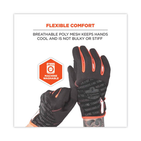 Proflex 812 Standard Mechanics Gloves, Black, 2x-large, Pair