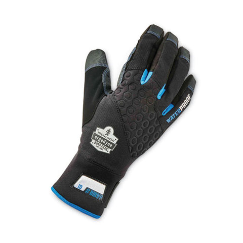 Proflex 818wp Thermal Wp Gloves With Tena-grip, Black, Large, Pair