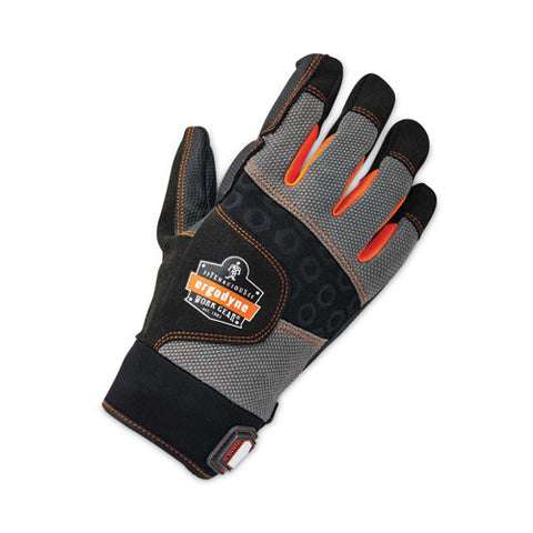 Proflex 9002 Certified Full-finger Anti-vibration Gloves, Black, Medium, Pair