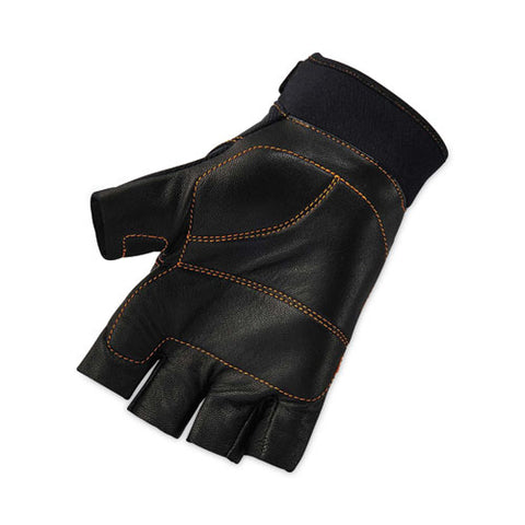 Proflex 901 Half-finger Leather Impact Gloves, Black, X-large, Pair