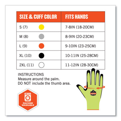 Proflex 7041 Ansi A4 Nitrile-coated Cr Gloves, Lime, Medium, Pair