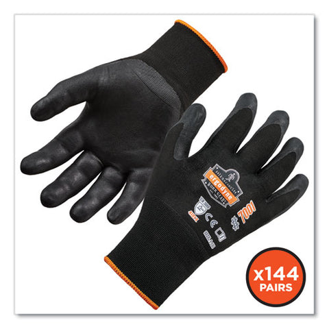 Proflex 7001-case Nitrile Coated Gloves, Black, X-large, 144 Pairs/carton