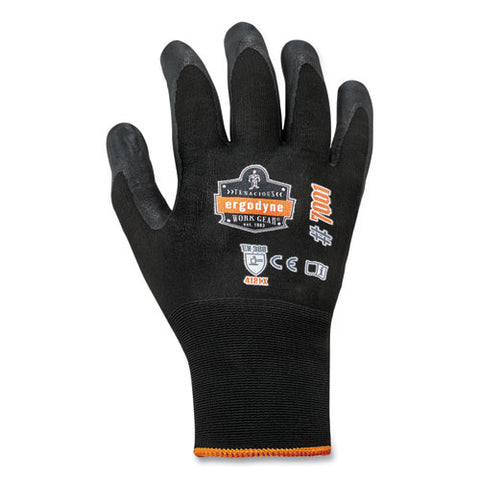 Proflex 7001-case Nitrile Coated Gloves, Black, X-large, 144 Pairs/carton