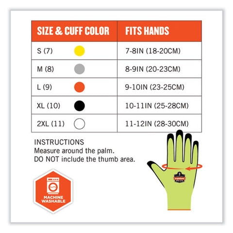 Proflex 7021-case Hi-vis Nitrile Coated Cr Gloves, Lime, Small, 144 Pairs/carton