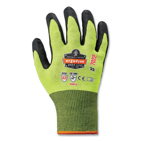 Proflex 7022-case Ansi A2 Coated Cr Gloves Dsx, Lime, Medium, 144 Pairs/carton