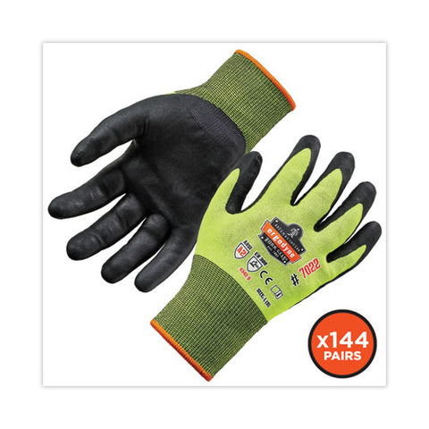 Proflex 7022 Ansi A2 Coated Cr Gloves Dsx, Lime, Large, 144 Pairs/pack