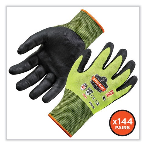 Proflex 7022-case Ansi A2 Coated Cr Gloves Dsx, Lime, X-large, 144 Pairs/carton